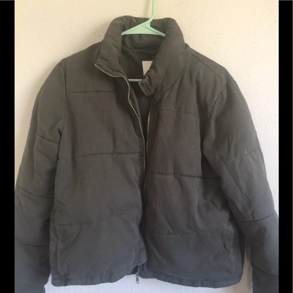 Brandy Melville Jackets & Coats Brandy Melville Olive Green Puffer Macy Jacket Poshmark